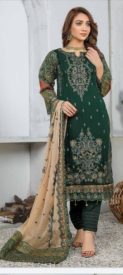 TAWAKKAL Giselle Fancy Dupatta Unstitch 3 Pes